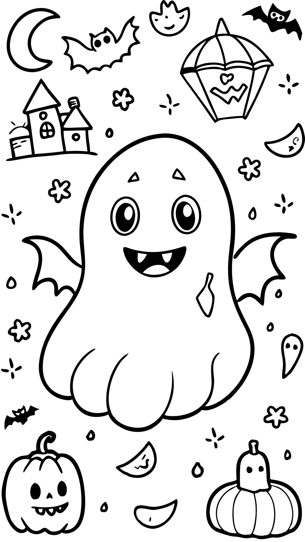 coloring page ghost